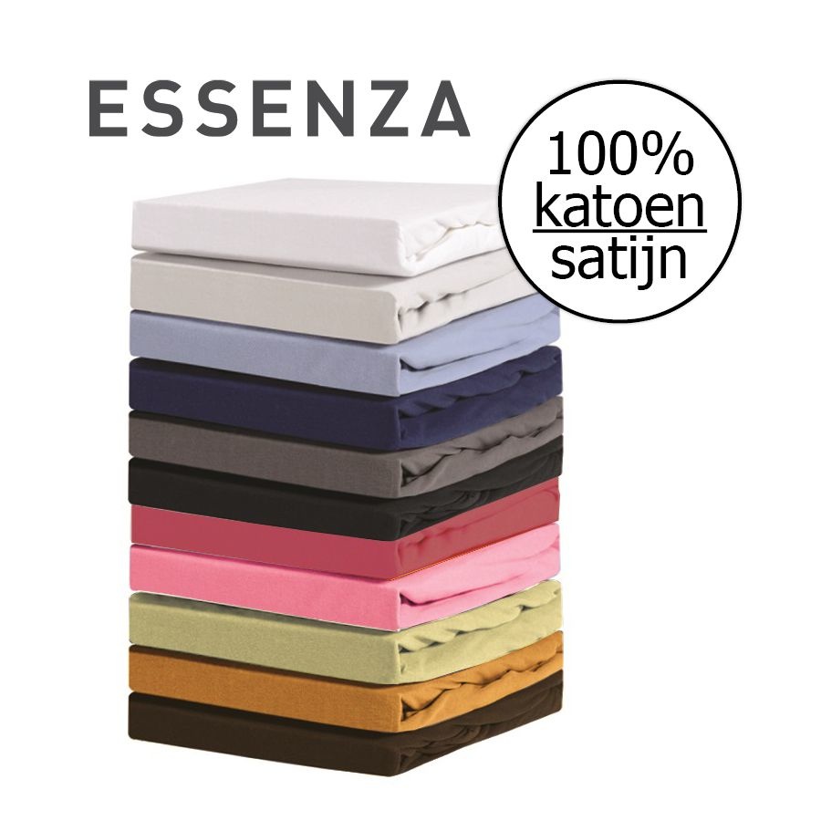 sectie reactie intern Essenza lits-jumeaux hoeslaken satijn 180x200 | Bedshop.nl