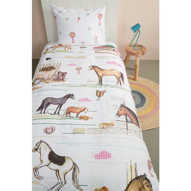 Beddinghouse Kids Horse Ranch Dekbedovertrek - Multi 100 x 135