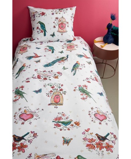 Beddinghouse Kids Sweet Birds Dekbedovertrek - Roze 120 x 150