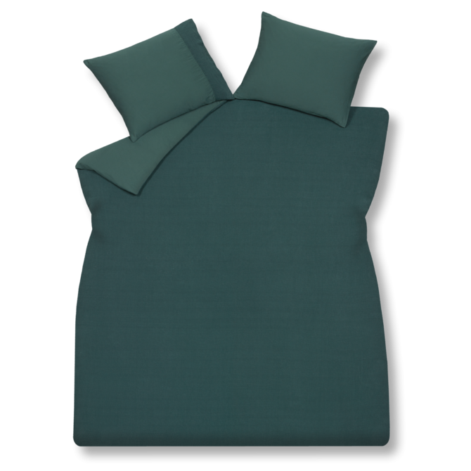 Vandyck Pure 07 Yd W.Band Dekbedovertrek Dark Green 140x220