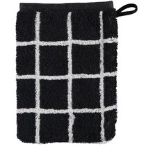 Cawö Zoom Karo Washandje schwarz
