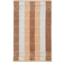 Cawo Classic Blockstreifen Gastendoekje Zalm 30x50