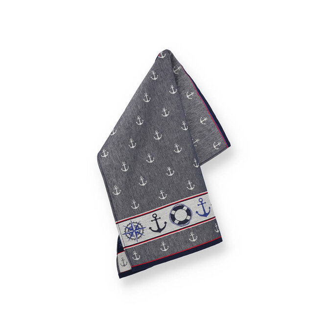 Bunzlau Castle Maritime theedoek 65x65 Dark Blue