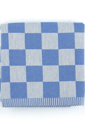 Bunzlau Castle theedoek Block royal blue 65x65