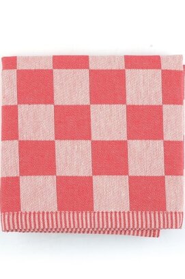 Bunzlau Castle theedoek Block red 65x65