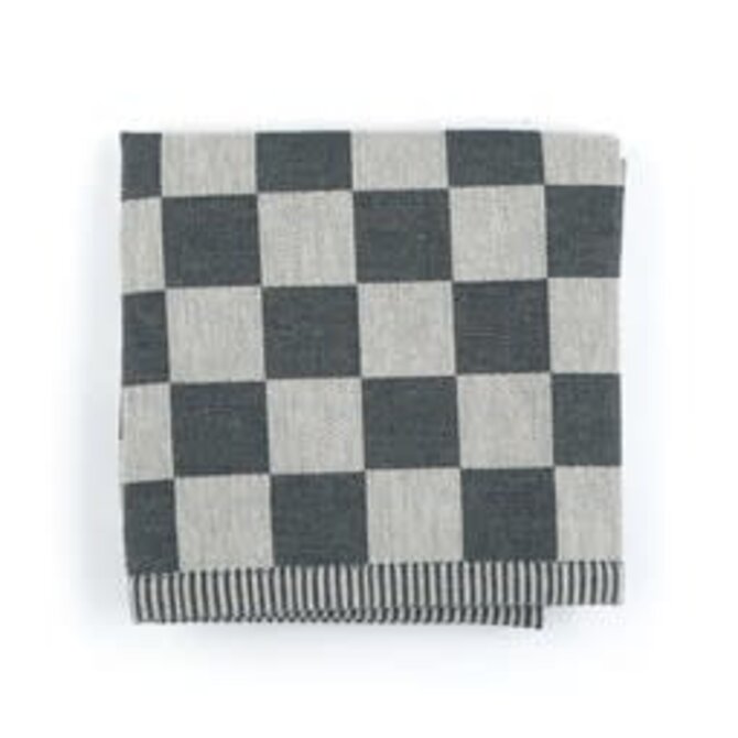 Bunzlau Castle Block theedoek 65x65 Black