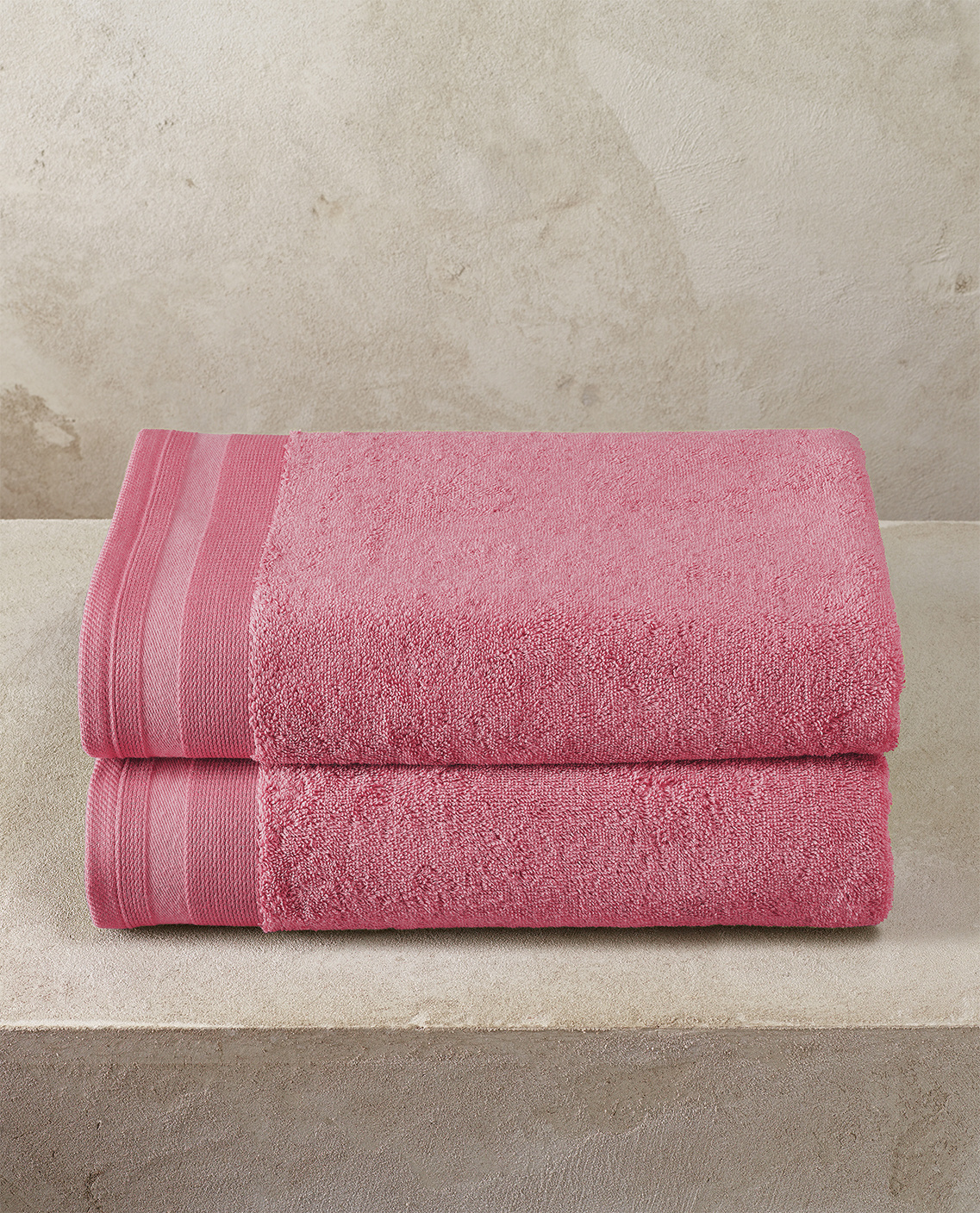De Witte Lietaer Badhanddoek Stephanie 50 X 100 Cm Roze 2 Stuks