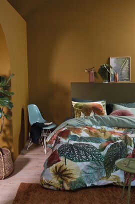 Beddinghouse Begonia Dekbedovertrek  Groen 200 x 200/220 cm + 2x 60 x 70 cm