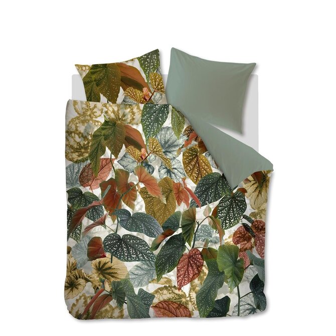Beddinghouse Begonia Dekbedovertrek  Groen 200 x 200/220 cm + 2x 60 x 70 cm
