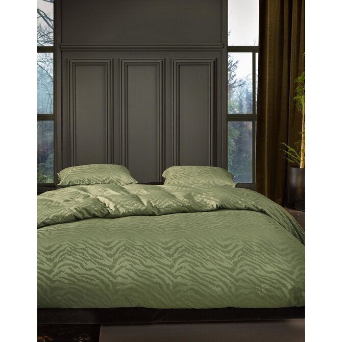 Essenza Belen Dekbedovertrek 240x220+2/60x70 Forest green