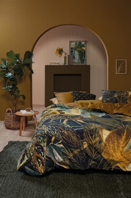 Beddinghouse Foresta Dekbedovertrek  Groen 140 x 200/220 cm + 1x 60 x 70 cm