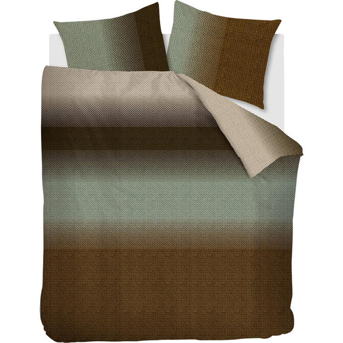 Beddinghouse Duco Dekbedovertrek  Olijfgroen 200 x 200/220 cm + 2x 60 x 70 cm
