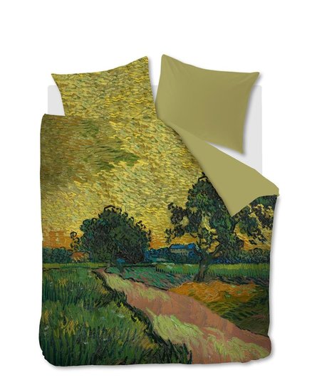 Beddinghoue x Van Gogh Museum Evening Twilight Dekbedovertrek  Oker 140 x 200/220 cm + 1x 60 x 70 cm