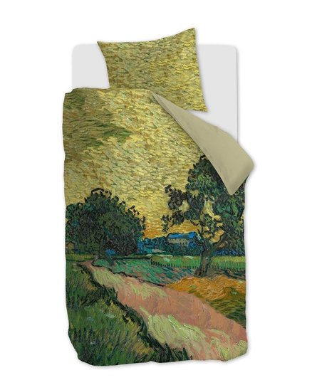 Beddinghoue x Van Gogh Museum Evening Twilight Dekbedovertrek  Oker 140 x 200/220 cm + 1x 60 x 70 cm