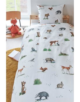 Beddinghouse Kids Forest Animals Dekbedovertrek  Multi 140 x 200/220 cm + 1x 60 x 70 cm