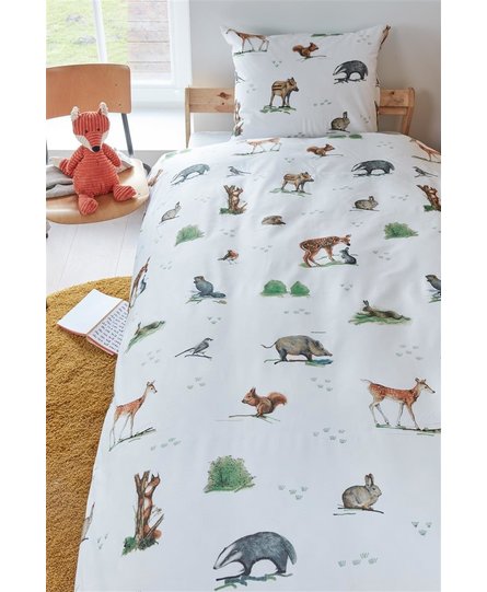 Beddinghouse Kids Forest Animals Dekbedovertrek  Multi 140 x 200/220 cm + 1x 60 x 70 cm