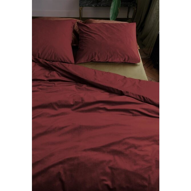 At Home by BeddingHouse Tender Dekbedovertrek  Donker Rood 140 x 200/220 cm