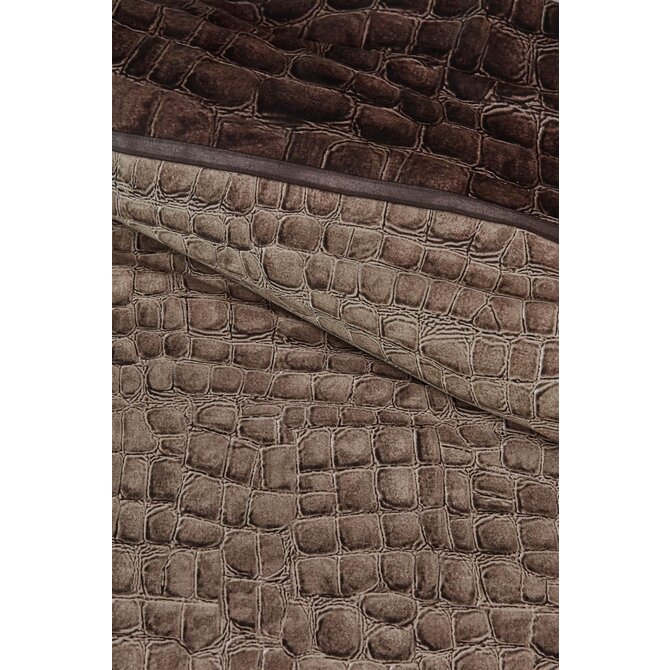 Rivièra Maison Croco Dekbedovertrek - Bruin 200 x 200/220 cm + 2x 60 x 70 cm