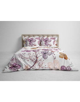 Heckett & Lane Brigitte Dekbedovertrek Floral Pink 200x200/220