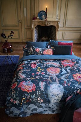 Pip Studio Tree of Life Dekbedovertrek - Donkerblauw 200 x 200/220 cm + 2x 60 x 70 cm