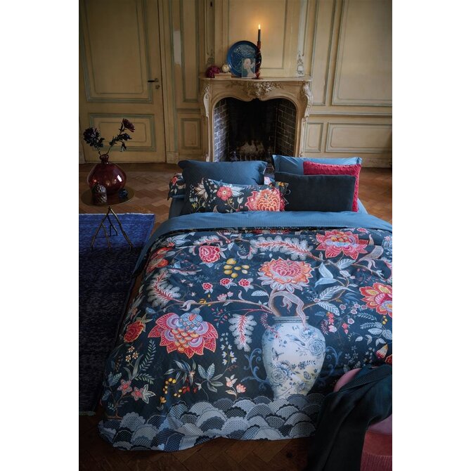 Pip Studio Tree of Life Dekbedovertrek - Donkerblauw 200 x 200/220 cm + 2x 60 x 70 cm