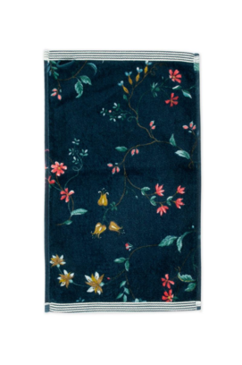 Pip Studio gastendoek Les Fleurs Dark Blue 30x50