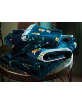 Pip Studio gastendoek Les Fleurs Dark Blue 30x50