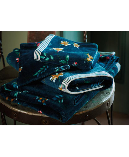 Pip Studio gastendoek Les Fleurs Dark Blue 30x50