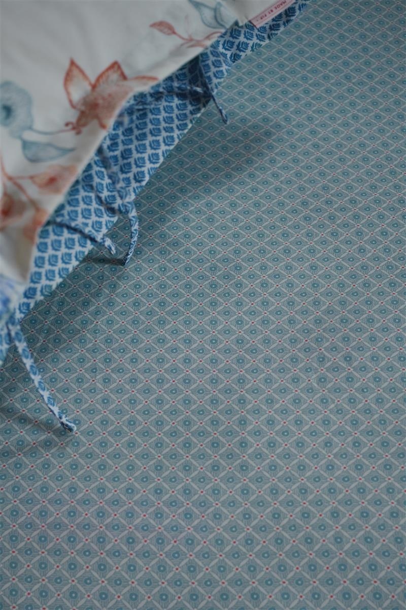 Pip Studio hoeslaken Thousand Leaves - 180x200 cm - blauw grijs – vtwonen