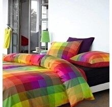 Essenza Arc de Check Dekbedovertrek Rood 240x200/220