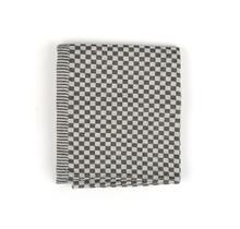 Bunzlau Castle theedoek Small Check black 65x65