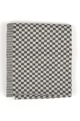 Bunzlau Castle theedoek Small Check black 65x65