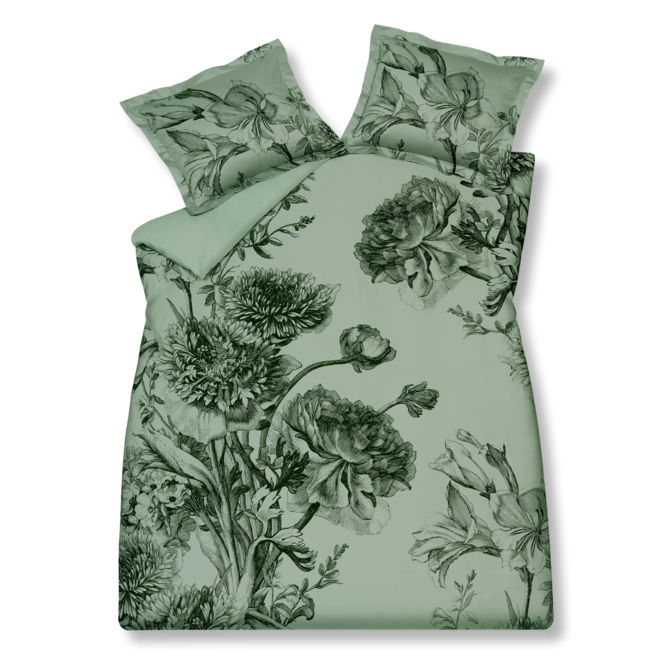 Vandyck Night Bloom Smoke Green 1-Persoons (140X200/220 + 1 Sloop) Vandyck Night Bloom Smoke Green 1-Persoons (140X200/220 + 1 Sloop)