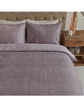 Rivièra Maison Coughton Court Dekbedovertrek - Mauve 140 x 200/220 cm