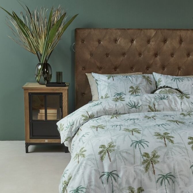 Rivièra Maison Palm Parade Dekbedovertrek - Groen 200 x 200/220 cm