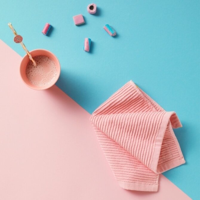 DDDDD vaatdoek Basic pastel pink 30 x 30 cm