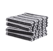 DDDDD vaatdoek Stripe black 30 x 30 cm