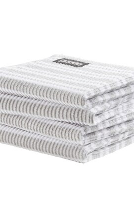 DDDDD vaatdoek Stripe light grey 30 x 30 cm