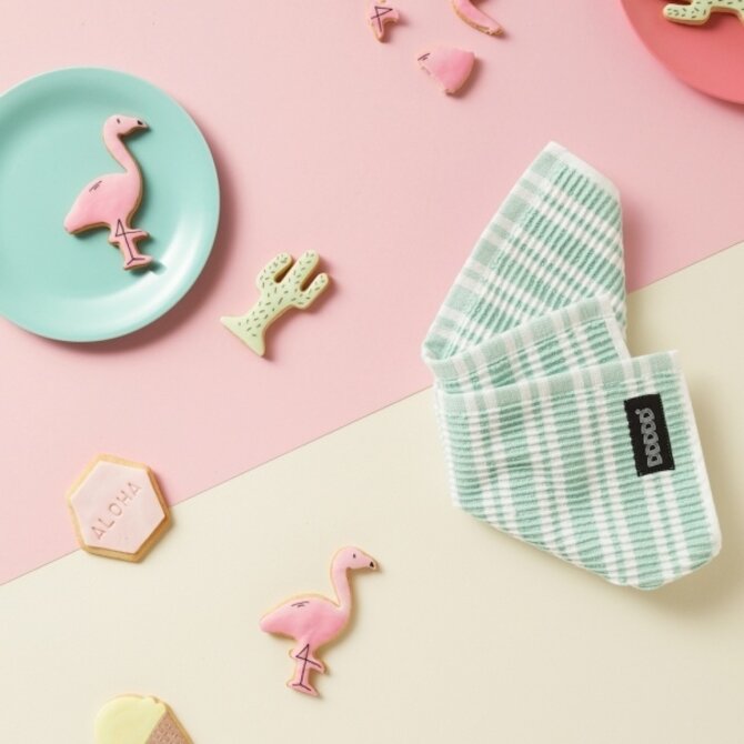 DDDDD vaatdoek Stripe pastel green 30 x 30 cm DDDDD vaatdoek Stripe pastel green 30 x 30 cm