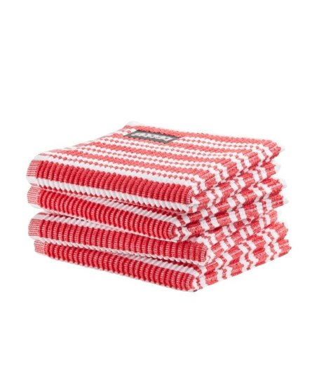 DDDDD vaatdoek Stripe red 30 x 30 cm