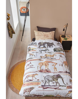 Beddinghouse Kids Big Five Dekbedovertrek - Naturel 140 x 200/220 cm