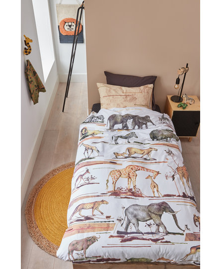 Beddinghouse Kids Big Five Dekbedovertrek - Naturel 140 x 200/220 cm