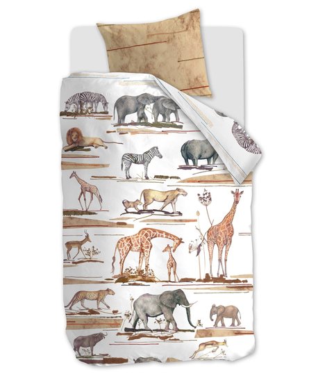 Beddinghouse Kids Big Five Dekbedovertrek - Naturel 140 x 200/220 cm