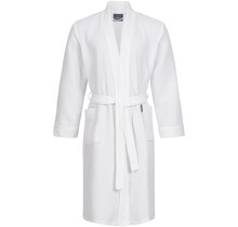 Morgenstern badjas Luca wafelstof Kimono 120cm Wit S