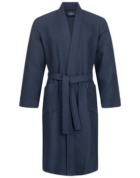 Morgenstern badjas Luca wafelstof Kimono 120cm Navy XL