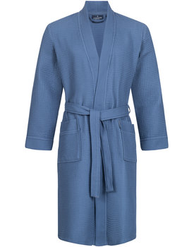 Morgenstern badjas Luca wafelstof Kimono 120cm Jeans blauw M