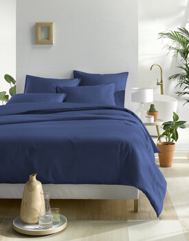 De Witte Lietaer OLIVIA Dekbedovertrek Blue indigo 140x200/220