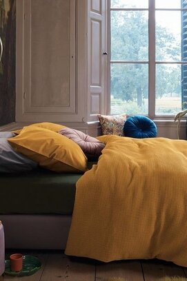 At Home by BeddingHouse Relax Dekbedovertrek - Oker 200 x 200/220 cm