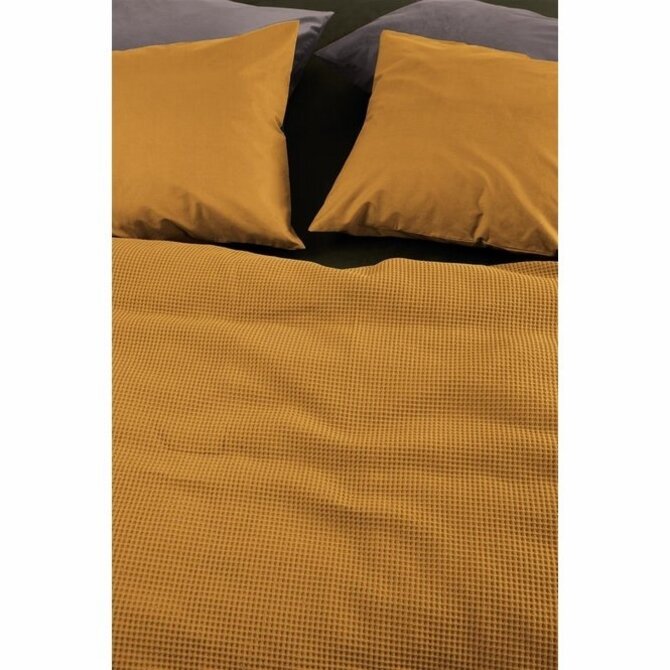 At Home by BeddingHouse Relax Dekbedovertrek - Oker 200 x 200/220 cm