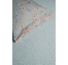 Pip Studio Leafy Hoeslaken - Blauwgrijs 100 x 200/210/220 cm Hoek hoogte: 30 cm